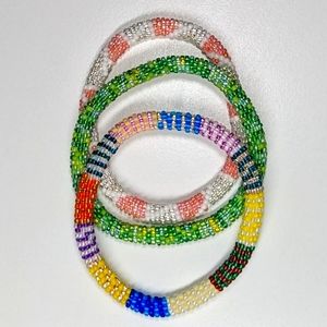 Roll-On Glass Bead Bracelets